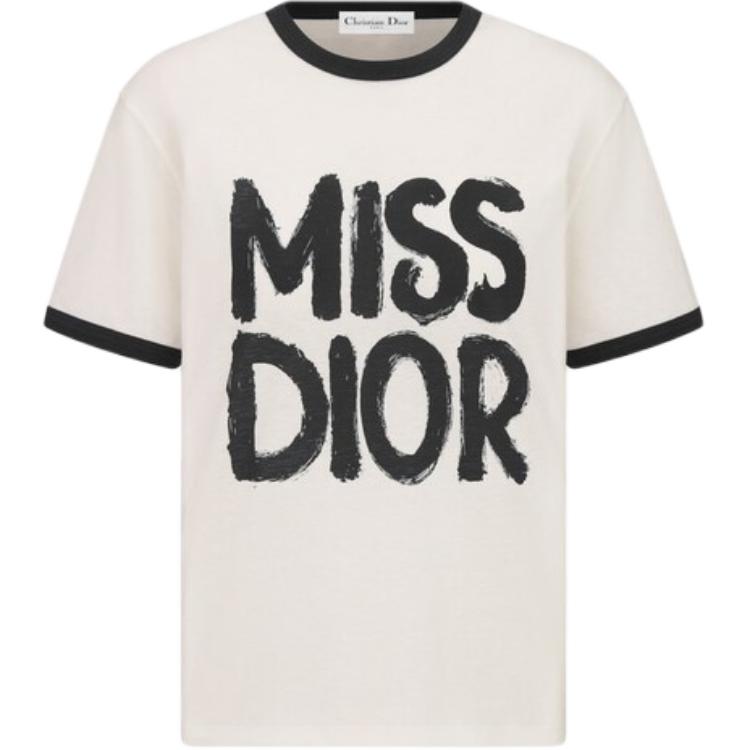 (Women) DIOR FW24 Chinese Valentine's Logo Print Black T-Shirt  Collection. 453T40A4554-X0930 圖 2