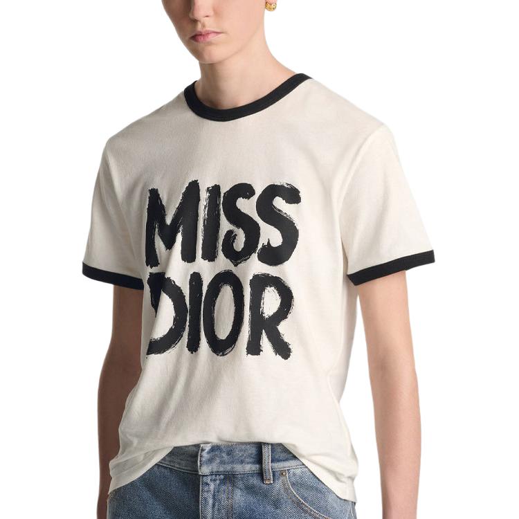 (Women) DIOR FW24 Chinese Valentine's Logo Print Black T-Shirt  Collection. 453T40A4554-X0930 圖 4