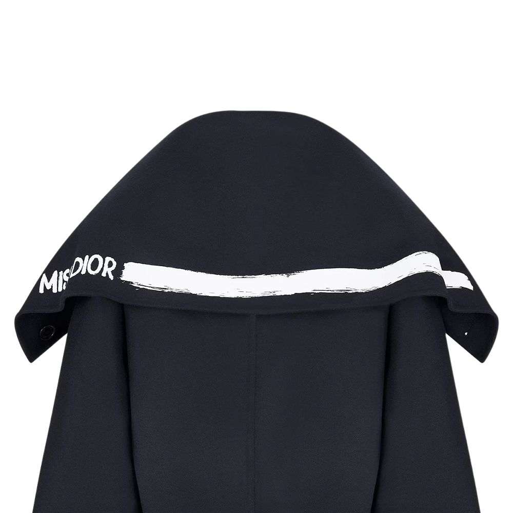 Sizing (Women) Dior FW24 Navy Blue Logo Print Loose-Fit Single-Breasted Jacket 450C37P1116-X5640