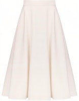 (Women) DIOR FW24 White High-Waisted Pleated Wool-Blend A-Line Midi Skirt for Women 451J05A1166-X0150 (Women) DIOR FW24 White High-Waisted Pleated Wool-Blend A-Line Midi Skirt for Women 451J05A1166-X0150