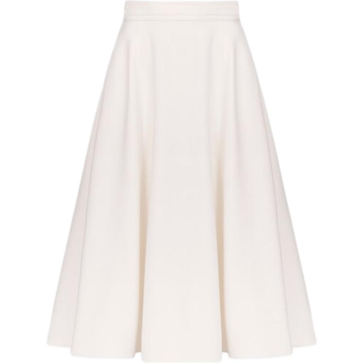 Order (W) DIOR FW24 白色高腰羊毛混紡百褶A字中長裙 女裝 451J05A1166-X0150