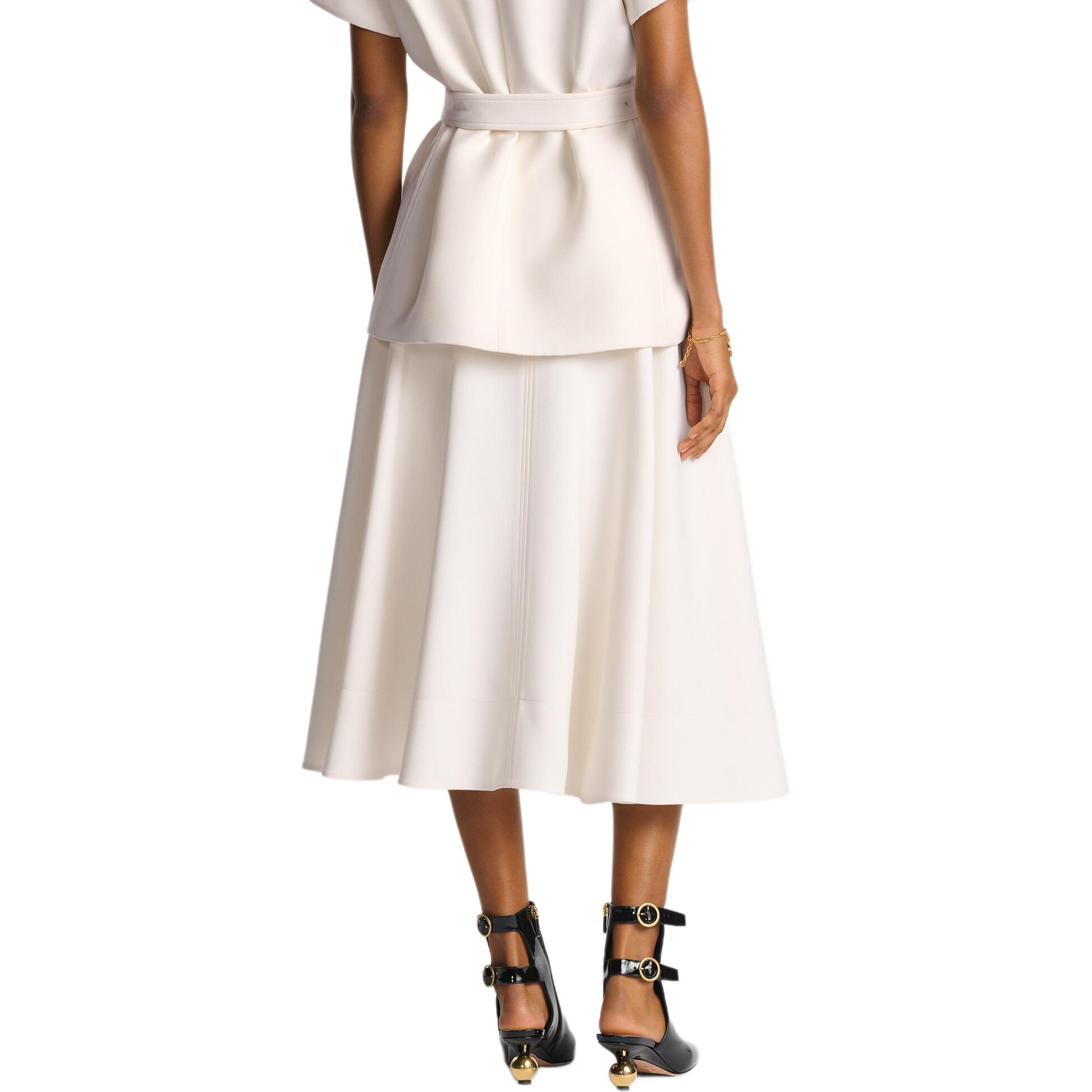 Purchase (W) DIOR FW24 白色高腰羊毛混紡百褶A字中長裙 女裝 451J05A1166-X0150