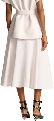 (Women) DIOR FW24 White High-Waisted Pleated Wool-Blend A-Line Midi Skirt for Women 451J05A1166-X0150 Purchase (Women) DIOR FW24 White High-Waisted Pleated Wool-Blend A-Line Midi Skirt for Women 451J05A1166-X0150