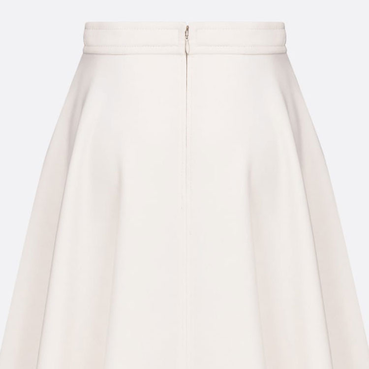 Details for (W) DIOR FW24 白色高腰羊毛混紡百褶A字中長裙 女裝 451J05A1166-X0150