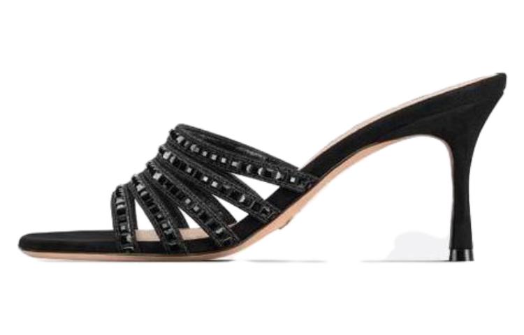 (Women) Dior Gem Canvas High Heel Sandals 'Black Fashion' KDQ788SQP_S900