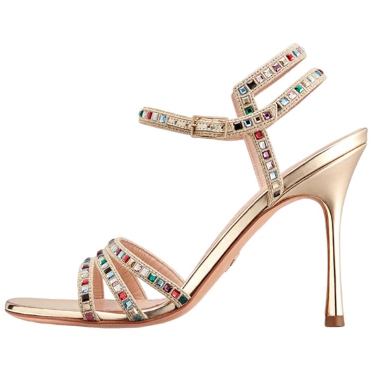 Buy (W) ディオール ジェム ハイヒールサンダル (ゴールド) KCQ701SQS_S71K