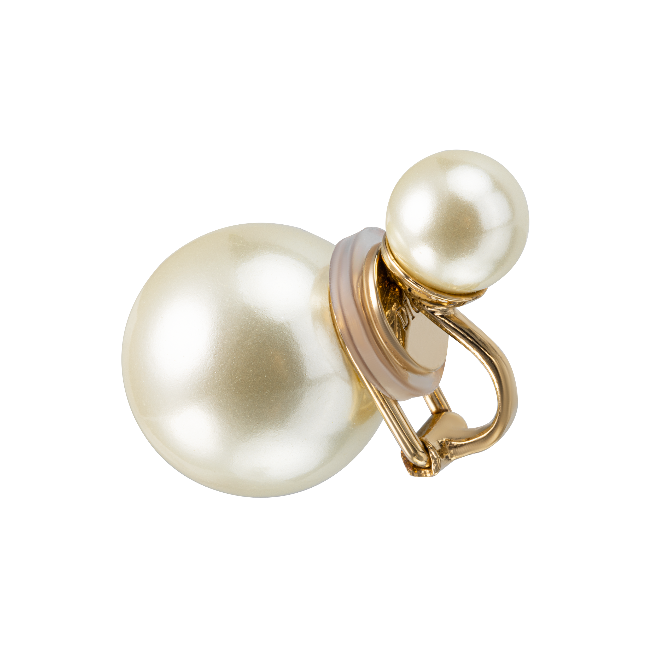 (Women) DIOR Gold-Plated Earrings in Off-White E0386TRIRS-D301 圖 4