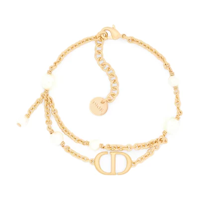 (Women) DIOR Gold Bracelet with Central CD Logo B2068WOMRS-D301