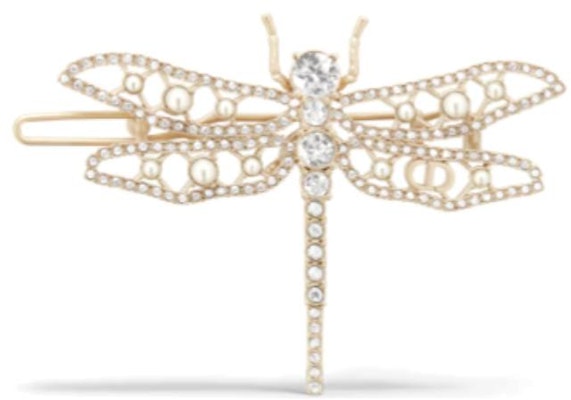 (W) DIOR 金色蝴蝶水晶樹脂金屬髮夾 女款 CD標誌. V1367WOMCY_D03S Order (W) DIOR 金色蝴蝶水晶樹脂金屬髮夾 女款 CD標誌. V1367WOMCY_D03S