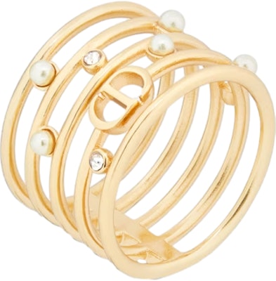 (Women) DIOR Gold Crystal Pearl Metal Openwork Ring for Women. R2142WOMCY_D03S Buy (Women) DIOR Gold Crystal Pearl Metal Openwork Ring for Women. R2142WOMCY_D03S