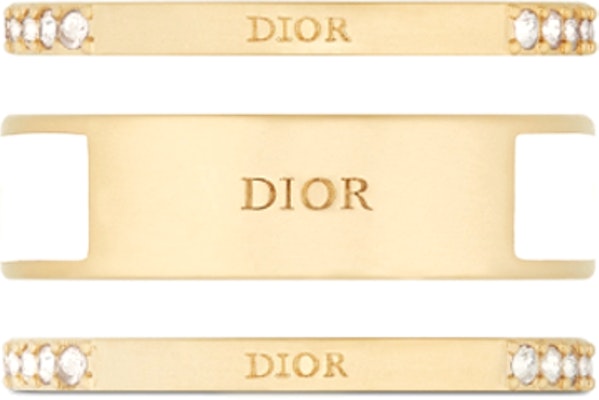 (W) 디올 여성용 골드 메탈 링 세트 - 크리스탈 & 화이트 디테일. R1256ODELQ-D03S Lookbook (W) 디올 여성용 골드 메탈 링 세트 - 크리스탈 & 화이트 디테일. R1256ODELQ-D03S