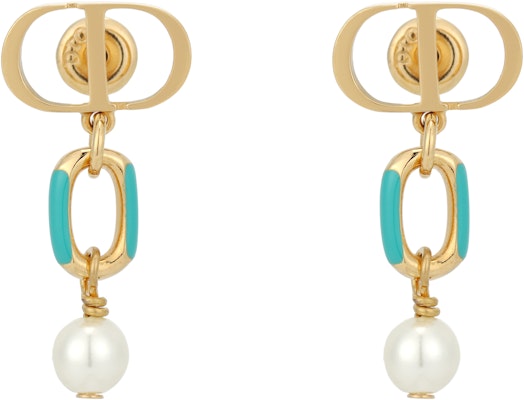 (Women) Dior Gold Logo Metal Resin Pearl Earrings for Women. E3297WOMLQ_D52V Buy (Women) Dior Gold Logo Metal Resin Pearl Earrings for Women. E3297WOMLQ_D52V