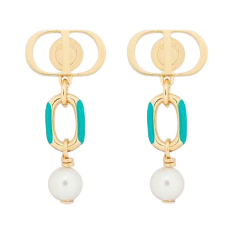 Order (Women) Dior Gold Logo Metal Resin Pearl Earrings for Women. E3297WOMLQ_D52V