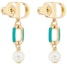 Lookbook (Women) Dior Gold Logo Metal Resin Pearl Earrings for Women. E3297WOMLQ_D52V