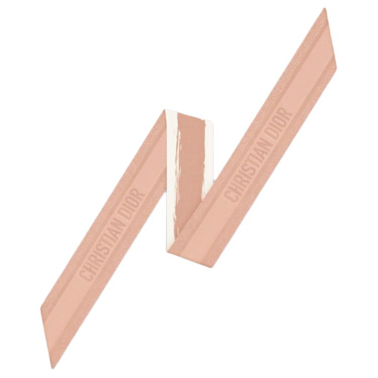 (Women) DIOR Graffiti Mitzah Logo Silk Scarf for Women - White/Rose 45MID106I616C420 圖 3