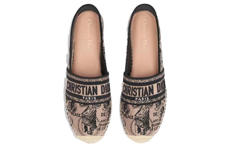 Shop (W) Dior Granville Espadrille 'Beige Hitam' KDB585KPY_S37U
