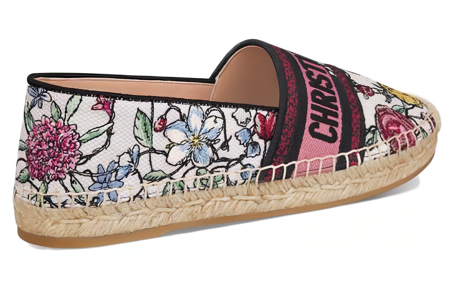 Shop (W) Dior Granville Espadrille 'Motif Bunga' KDB585FCE_S43L