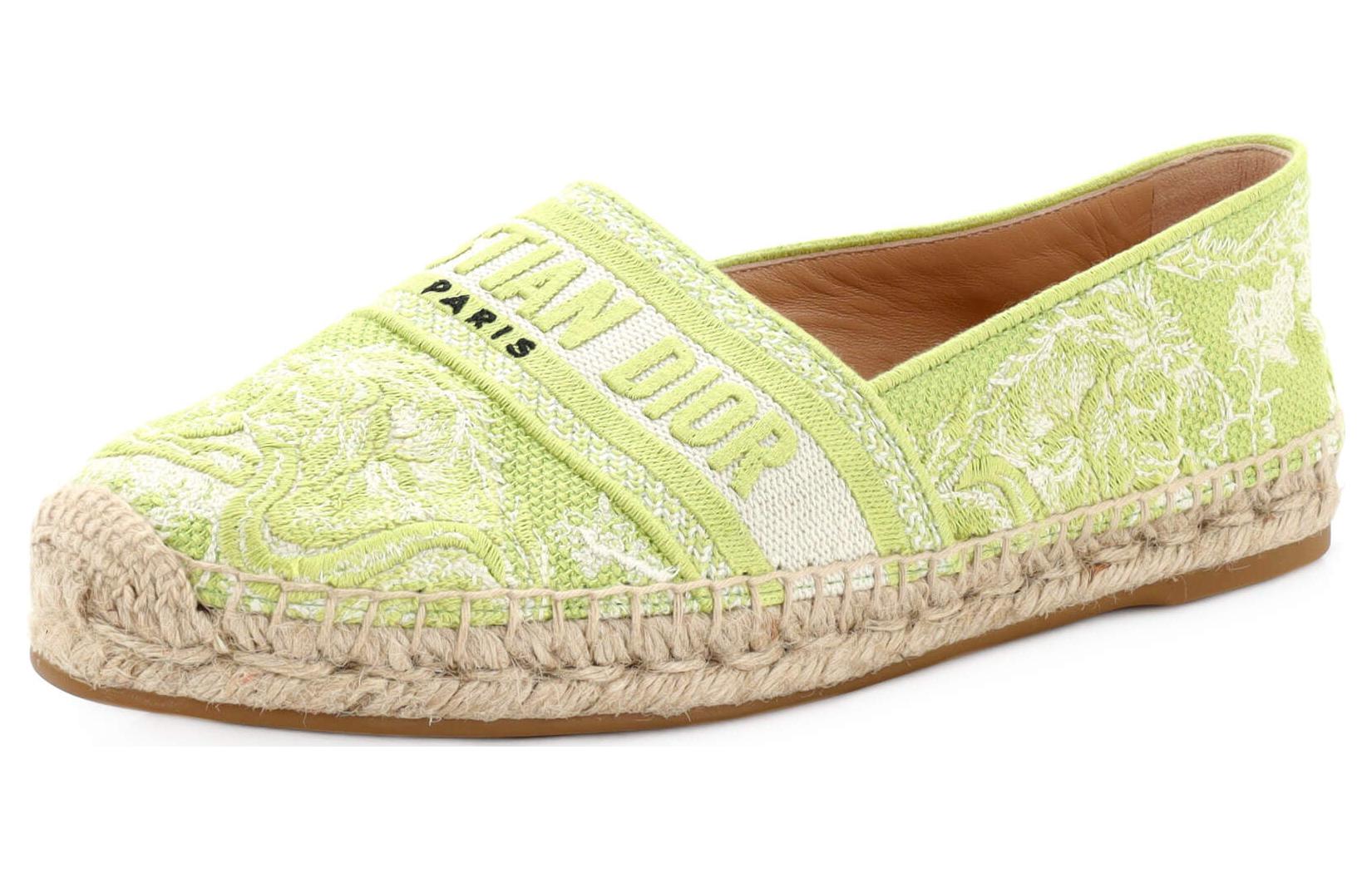 (Women) Dior Granville Espadrille 'Green Yellow' KDB578TJE_S33W
