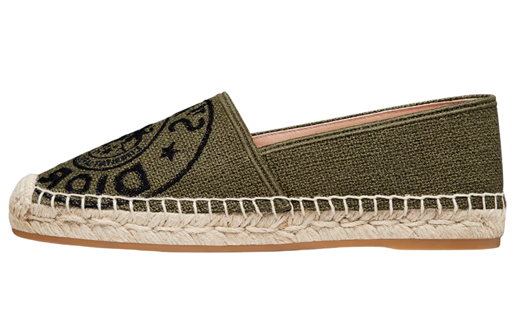 (Women) Dior Granville Espadrille 'Khaki Embroidered' KDB612JUR_S11H