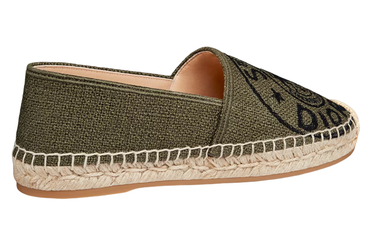 Shop (W) Dior Granville Espadrille ''Khaki Bestickt'' KDB612JUR_S11H