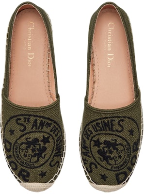 (W) Dior Granville Espadrille 'Khaki Bordir' KDB612JUR_S11H Shop (W) Dior Granville Espadrille 'Khaki Bordir' KDB612JUR_S11H