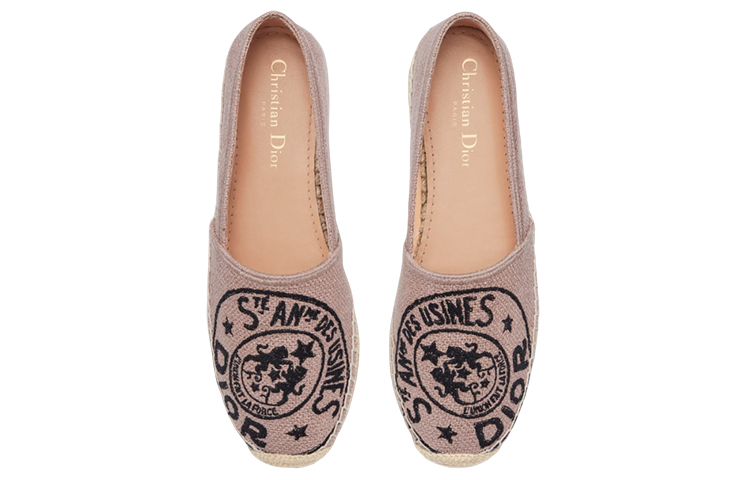Shop (W) Dior Granville Espadrille 'Bordir Pink' KDB612JUR_S08U