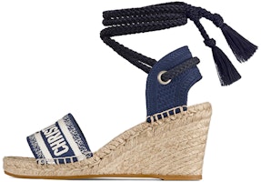 (Women) Dior Granville Espadrille Wedge Sandal 'Indigo Blue Embroidery' KDQ356ERC_S74B (Women) Dior Granville Espadrille Wedge Sandal 'Indigo Blue Embroidery' KDQ356ERC_S74B