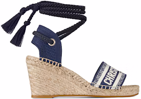 Order (W) Sandalia Dior Granville Espadrille Cuña 'Bordado Azul Índigo' KDQ356ERC_S74B
