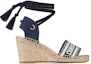 Order (W) Dior Granville Espadrille Compensée ''Broderie Bleu Indigo'' KDQ356ERC_S74B