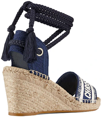 (W) Dior Granville Espadrille Compensée ''Broderie Bleu Indigo'' KDQ356ERC_S74B Shop (W) Dior Granville Espadrille Compensée ''Broderie Bleu Indigo'' KDQ356ERC_S74B