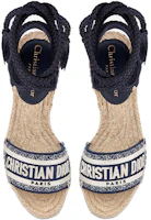 Purchase (W) Sandalia Dior Granville Espadrille Cuña 'Bordado Azul Índigo' KDQ356ERC_S74B