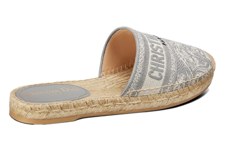 Shop (W) Dior Granville Mule Flat 'Abu-abu' KDB602TJE_S37W