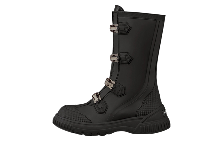 (Women) Dior Ground 'Logo Round Toe Boot Black' KDI765NER_S900