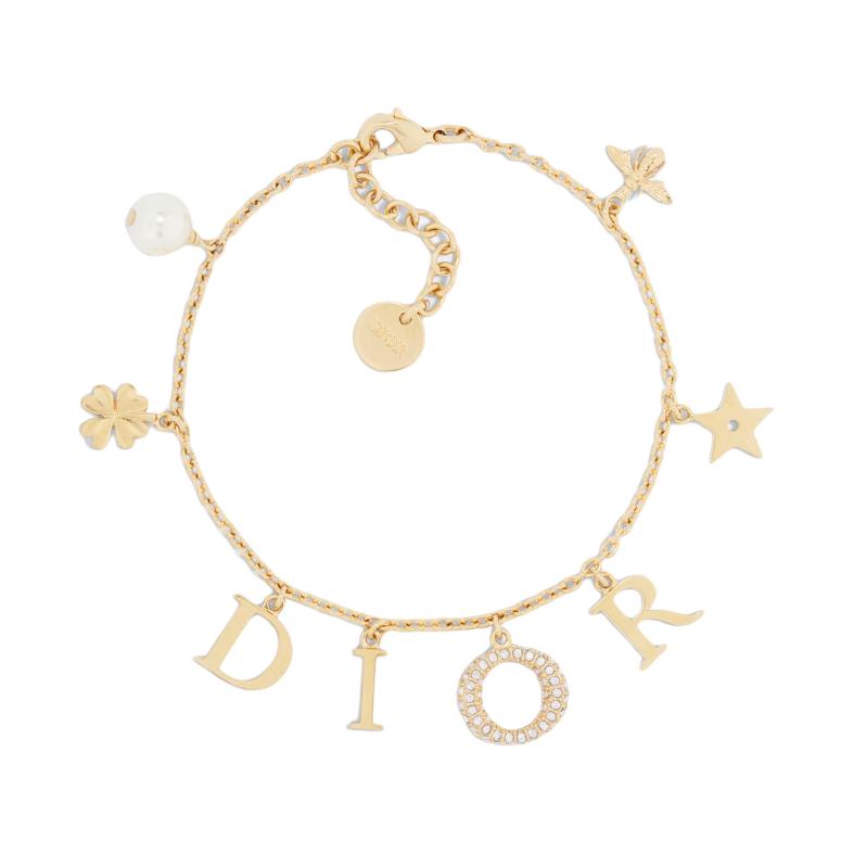 Order (W) DIOR 女士金屬吊墜設計金手鏈 - 金色 B2516WOMCY