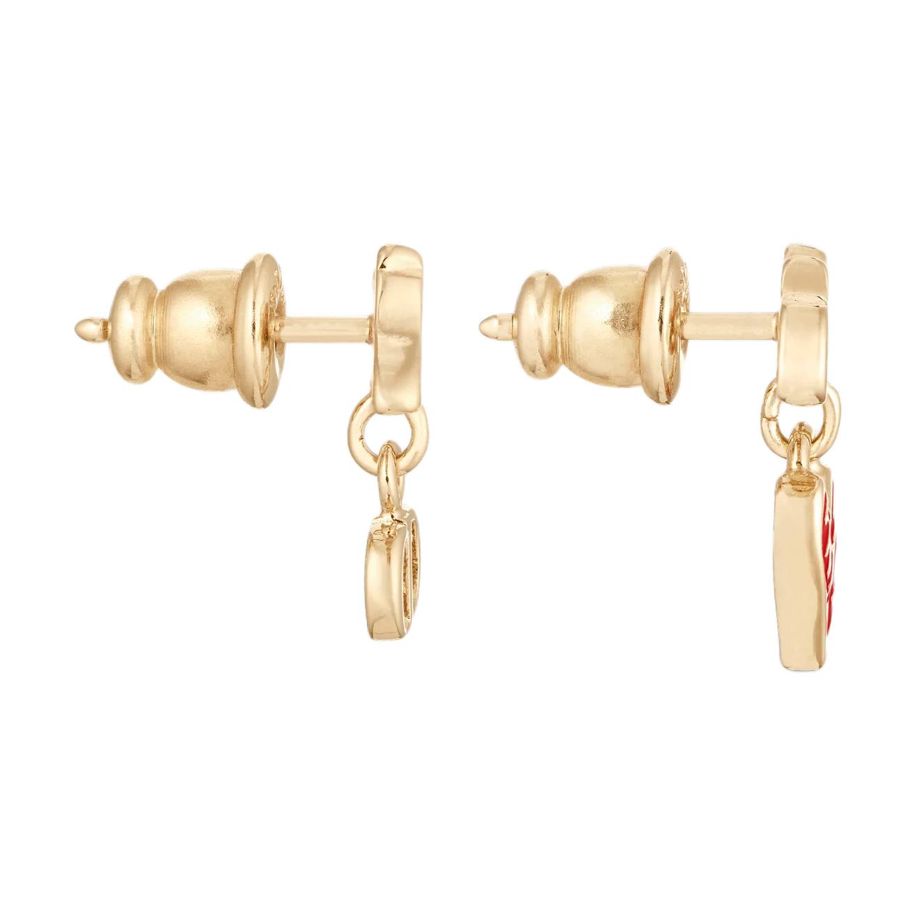 Shop (Women) DIOR Heart-Shaped Gold Metal Earrings for Women. E3396WOMLQ_D309