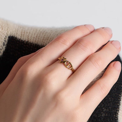 (Women) DIOR Heart-Shaped Metal Ring for Women - Gold R2227WOMCY Purchase (Women) DIOR Heart-Shaped Metal Ring for Women - Gold R2227WOMCY