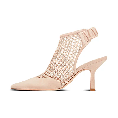 (W) Dior Heeled Mule 'Elegant Nude'