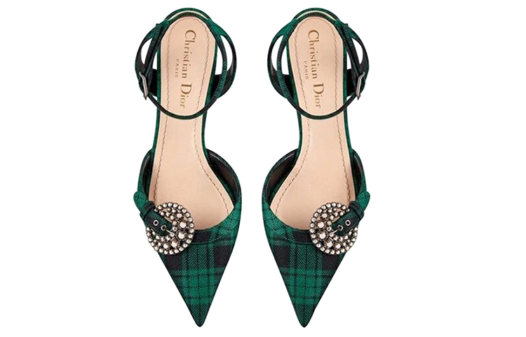 Shop DIOR 迪奧 Gang 高跟鞋 女款 墨綠色