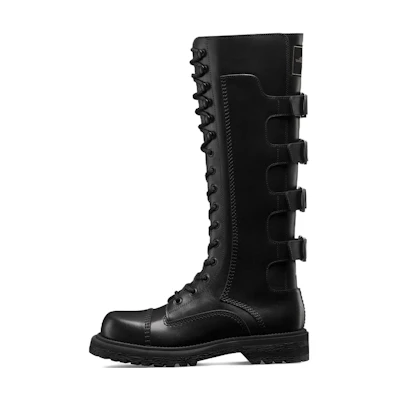 (W) Dior High-Top Boot 'Black Leather Fashion'