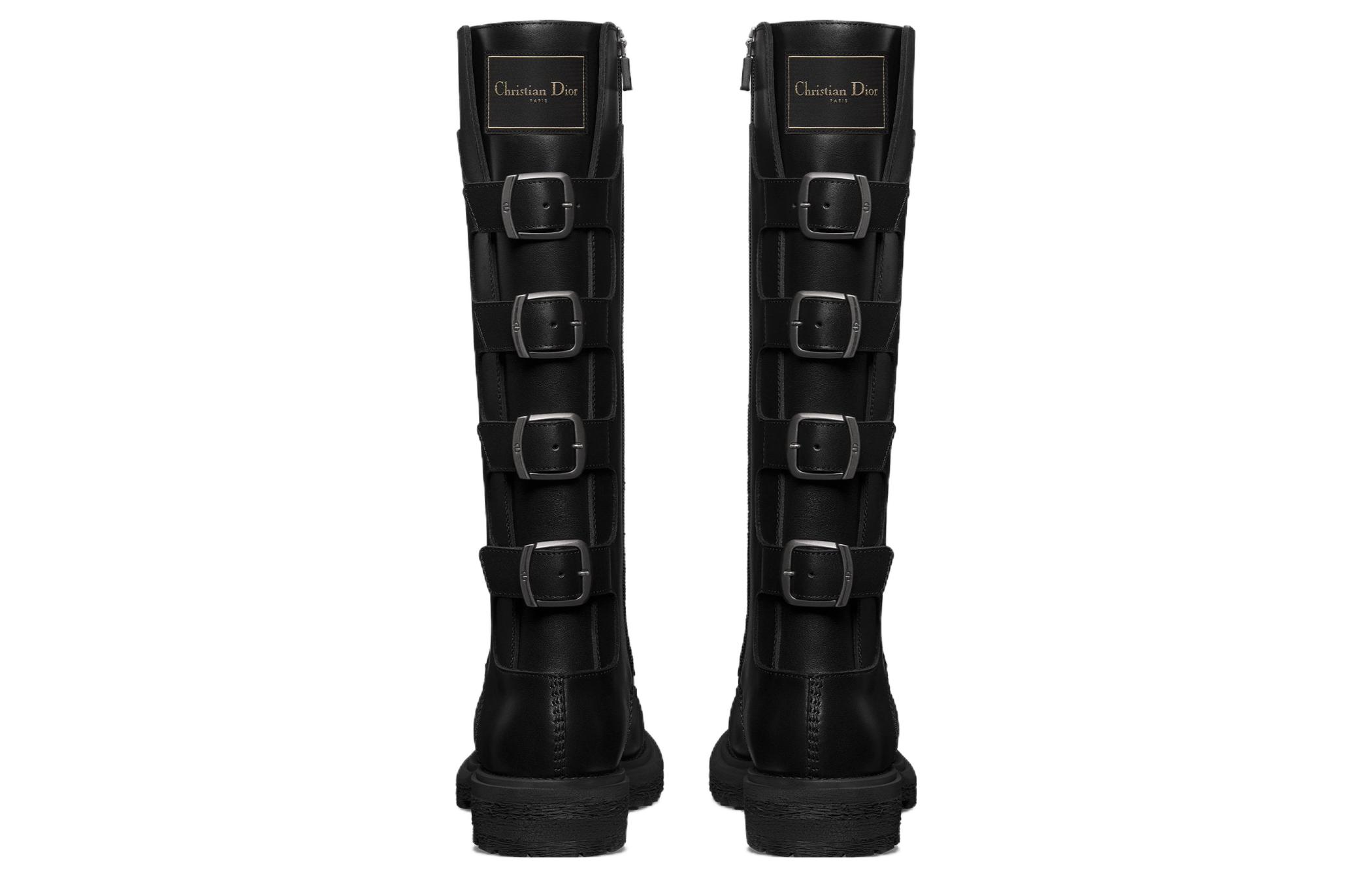 Lookbook (W) Dior High-Top Stiefel ''Schwarzes Leder Mode'' KDI937CFM_S900