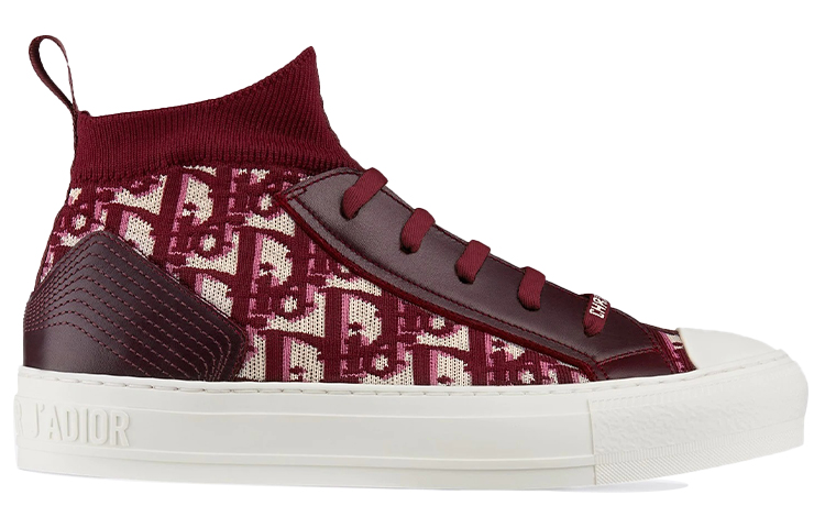 (W) Dior High-Top Canvas Sneakers 'Burgundy' 圖 2