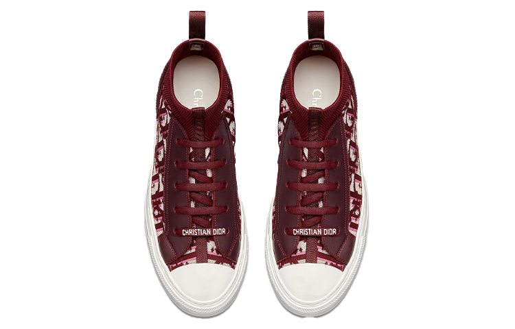 (W) Dior High-Top Canvas Sneakers 'Burgundy' 圖 3