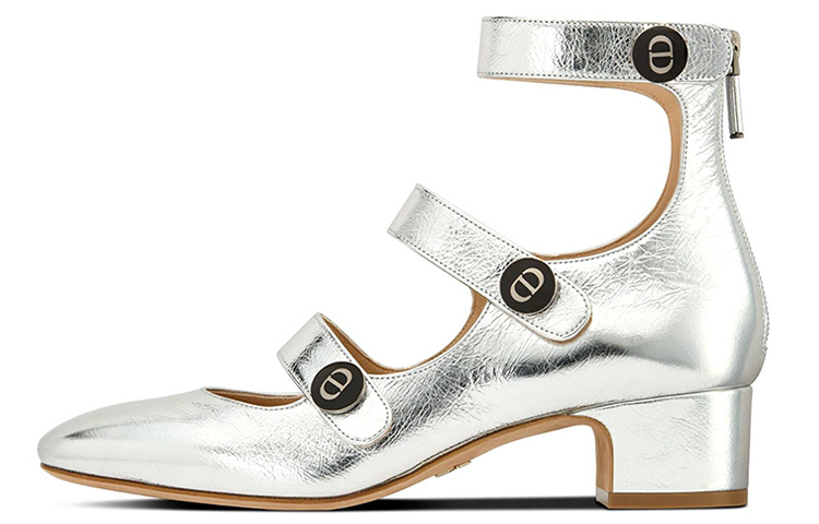 (Women) Dior High-Top Sneaker 'Silver Laminated Calfskin' KCP912LCV_S59K