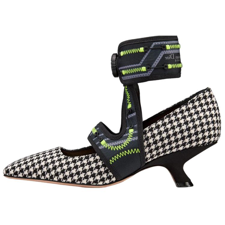 (Women) Dior High Heel 'Houndstooth Wool Black' KDP967PPW_S17X