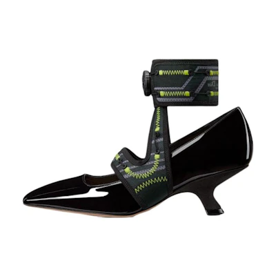 (W) Dior High Heel Patent Leather 'Black'