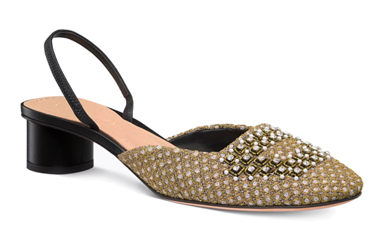 Order DIOR 迪奧 套腳時尚 粗跟 高跟鞋 3.5公分 女款 黃色