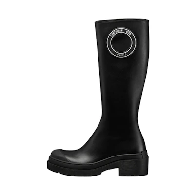 (W) Dior High Top 'Black Leather Symbol'
