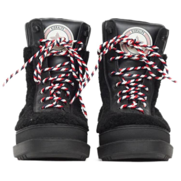 Shop (W) Dior 黑色毛皮衬里登山靴 KDI811VES_S900