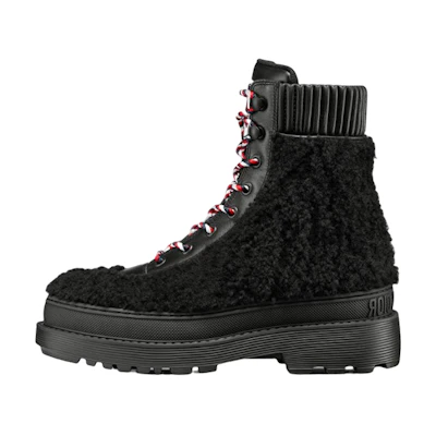 (W) Dior Hike Short Boots 'Black Wool'