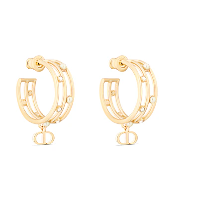 (Women) DIOR Hollow Design Gold Metal Earrings for Women E3177WOMCYD03S